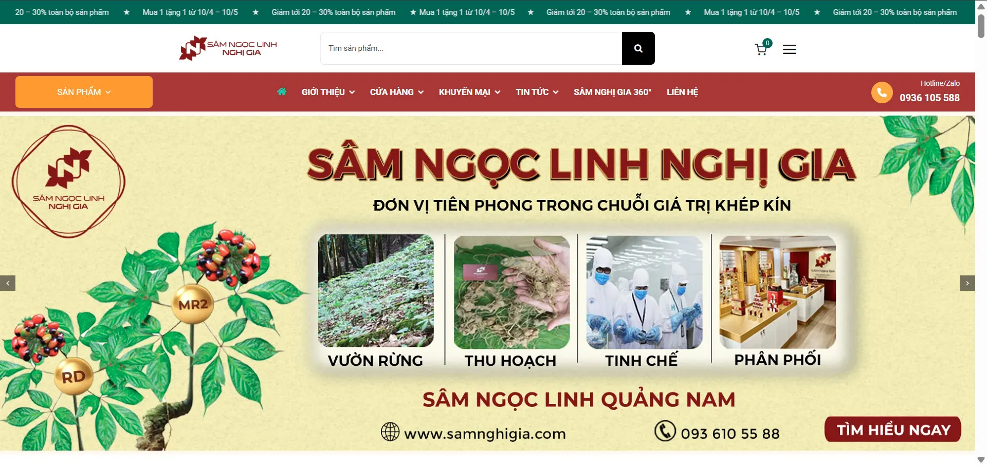 Website giúp Sâm Ngọc Linh Nghị Gia vực dậy từ truyền thông thất bại